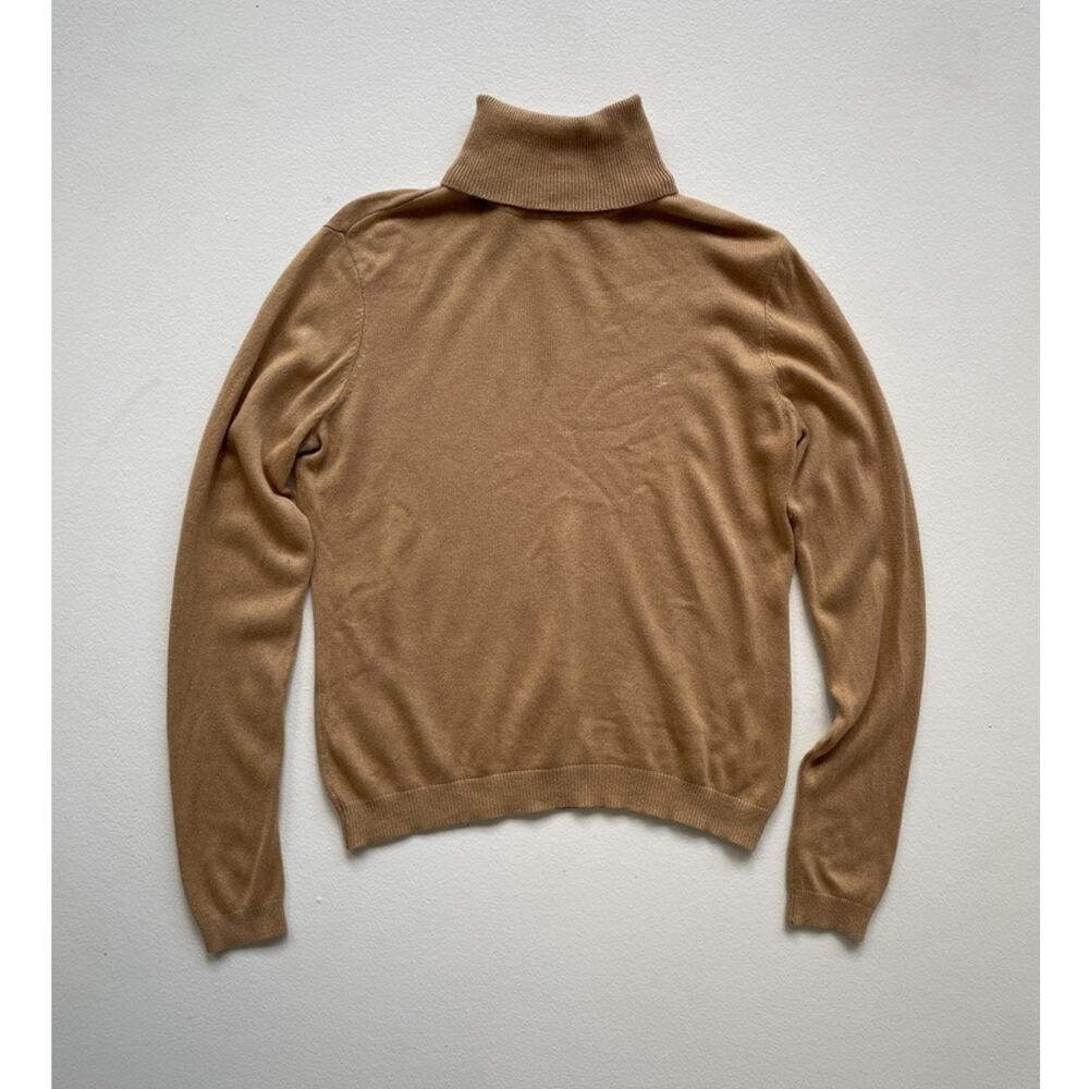 Vtg RALPH LAUREN Silk Cashmere Camel Tan Turtleneck Top · Sweater · Med · Womens